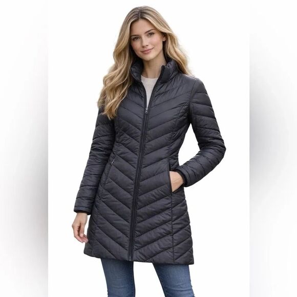 Patagonia Jackets & Blazers - Patagonia Womens Lightweight  Duck Down Puffer Parka Jacket Long Black SZ S